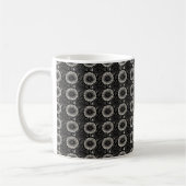 Intricate Schwarz-Weiß-Illustration Kaffeetasse (Links)