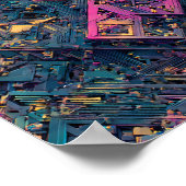 Intricate Seamless Detail: Micro-Fractal Circuit Poster (Ecke)