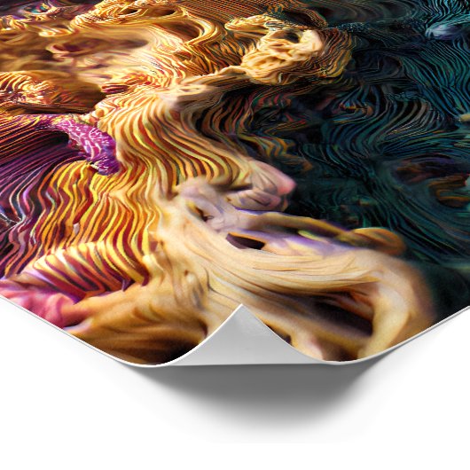 Intricate Seamless Detail: Micro-Graphic Density Poster (Ecke)