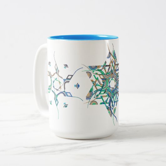 Intricate Star von David Brush-Pen Art Tasse (Vorderseite Links)