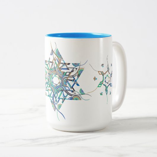 Intricate Star von David Brush-Pen Art Tasse (VorderseiteRechts)