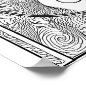 Intricate Symmetrical Coloring Page: Yin Yang  Poster (Ecke)