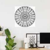 Intricate Symmetrical Pattern: Radial Mandala Poster (Heimbüro)