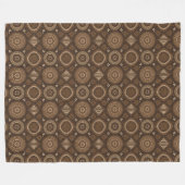 Intricate Terrakotta-Afrika-Wurfdecke Design Fleecedecke (Vorderseite (Horizontal))