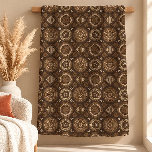 Intricate Terrakotta-Afrika-Wurfdecke Design Fleecedecke