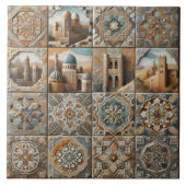 Intricate Tile Art of Historic Architecture Fliese (Vorderseite)