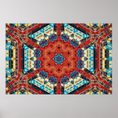 Intricate Vibranate Kaleidoskopische Sternexplosio Poster (Vorne)