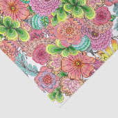 Intricate Vibranful Colorful Artistic Florals Seidenpapier (Ausschnitt)