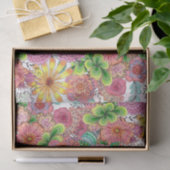 Intricate Vibranful Colorful Artistic Florals Seidenpapier (Geschenk)