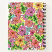 Intricate Vibrant Artistic Hand gezeichnet Florals Notizblock (Rückseite)
