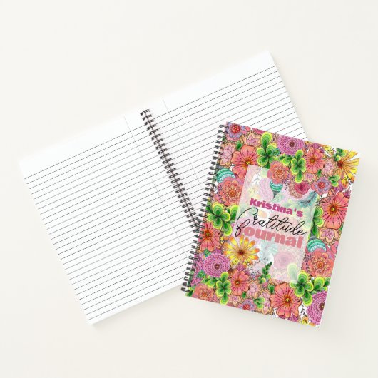 Intricate Vibrant Artistic Hand gezeichnet Florals Notizblock (Innenseite)