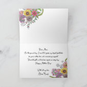 Intricate Vibrant Doodle Blume Muttertag Karte (Innenseite)