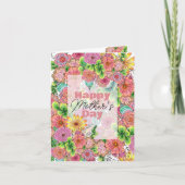 Intricate Vibrant Hand gezeichnet Florals Mutterta Karte (Vorderseite)