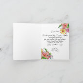 Intricate Vibrant Hand gezeichnet Florals Mutterta Karte (Innenseite)
