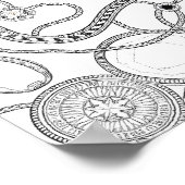 Intricate Wealth Decoupage Template Line Art Poster (Ecke)