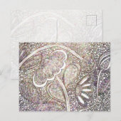 Intricate White Lace Floral Design Postkarte (Vorne/Hinten)