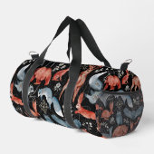  Intricate woodland animals pattern Duffle Bag (Rechte Ecke)