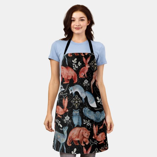 Intricate woodland animals pattern Schürze (Getragen)