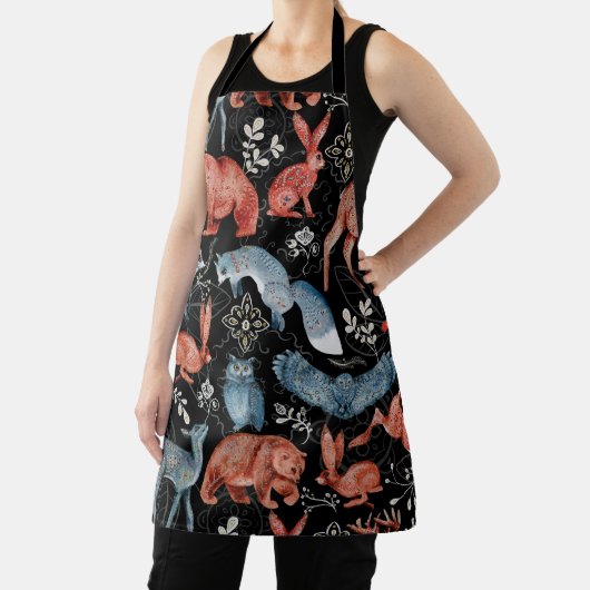  Intricate woodland animals pattern Schürze (InSitu)