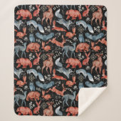  Intricate woodland animals pattern Sherpadecke (Vorderseite)