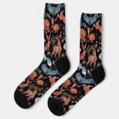  Intricate woodland animals pattern Socken (Linkes Detail)