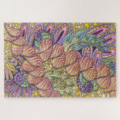 Intricate Zen-Doodle Abstracte Blumenkunst Puzzle (Horizontal)