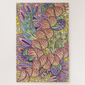 Intricate Zen-Doodle Abstracte Blumenkunst Puzzle (Vertikal)