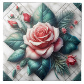 Intricated floral Tile Mosaik Artwork Fliese (Vorderseite)