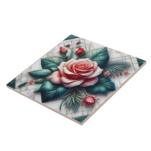 Intricated floral Tile Mosaik Artwork Fliese