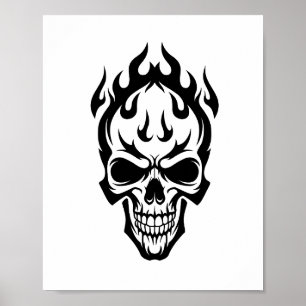 Intricates Celtic-Knotenmuster-Totenkopf-Poster - Poster