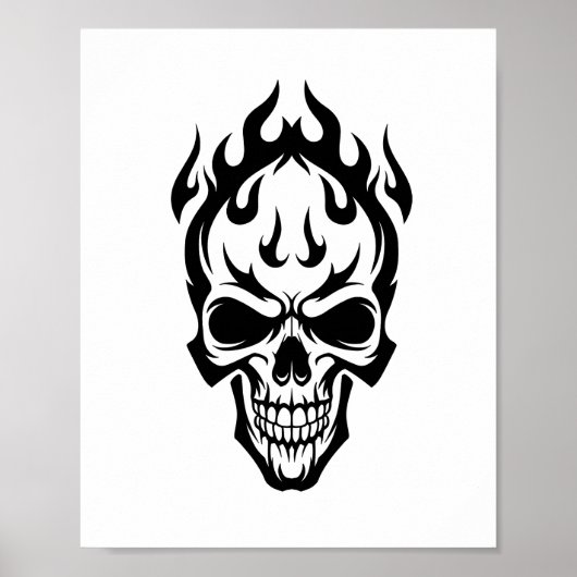 Intricates Celtic-Knotenmuster-Totenkopf-Poster - Poster (Vorne)