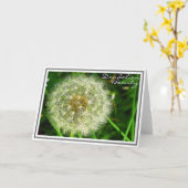 Intricative Dandelion-Blume mit grünen Folien Karte (Gelbe Blume)