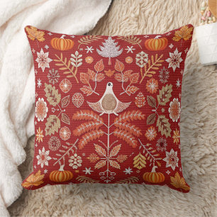 Intricentierte bestickte Kissendecke aus Nordic Kissen