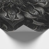Intricentierte dunkle Bio Muster Geschenkpapier (Ecke)