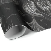 Intricentierte dunkle Bio Muster Geschenkpapier (Rolleneckpunkt)