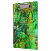 Intricentierte grüne Texturen Klemmbrett (Links)