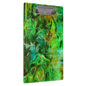 Intricentierte grüne Texturen Klemmbrett (Rechts)