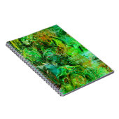 Intricentierte grüne Texturen Notizblock (Rechte Seite)