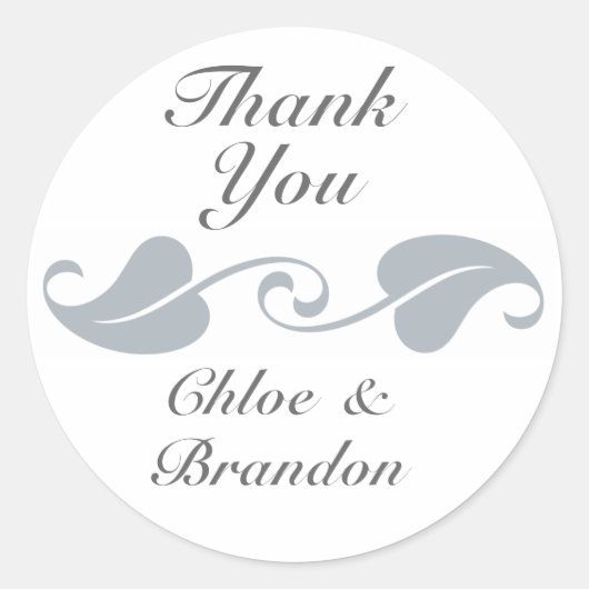 Intricentierte Reben Danke, dass Sie Aufkleber (Vorderseite)