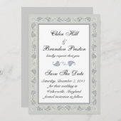 Intricentierte Reben Save the Date (Vorne/Hinten)