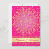 Intricentierte Rosa Gold Scrollstars Hochzeitsfeie Einladung (Vorderseite)