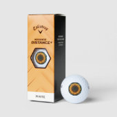 Intricentierte Sonnenblume Botanische Kunst Golfball (Verpackungen)