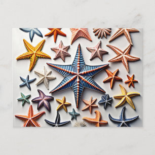 Intricentierte Starfish Line Art Postkarte