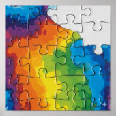 Intricentiertes Macro: Puzzle Interlocking Art Poster (Vorne)
