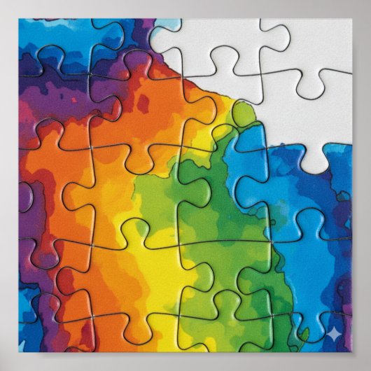 Intricentiertes Macro: Puzzle Interlocking Art Poster (Vorne)