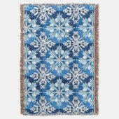 Intricentive Blue Snowflake Design Decke (Vorderseite Vertikal)