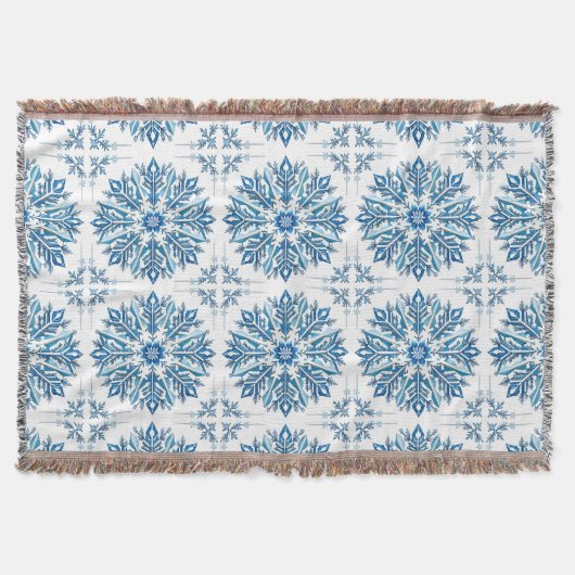 Intricentive Blue Snowflake Design Decke (Vorderseite)
