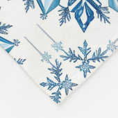 Intricentive Blue Snowflake Design Fleecedecke (Ecke)