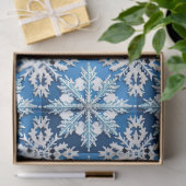 Intricentive Blue Snowflake Design Seidenpapier (Geschenk)
