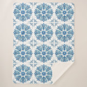 Intricentive Blue Snowflake Design Sherpadecke (Vorderseite)